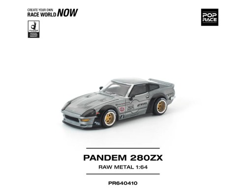 Pop Race Pandem Nissan 280 ZX Raw Metal PR640410