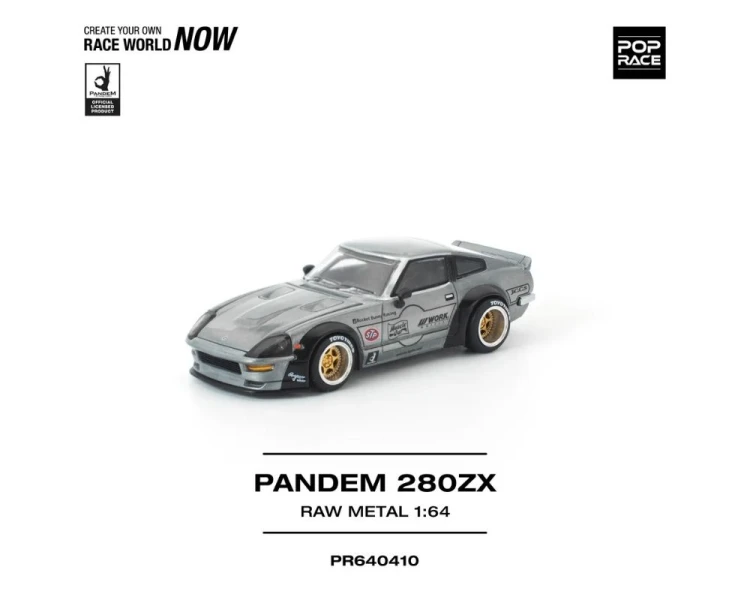 Pop Race Pandem Nissan 280 ZX Raw Metal PR640410