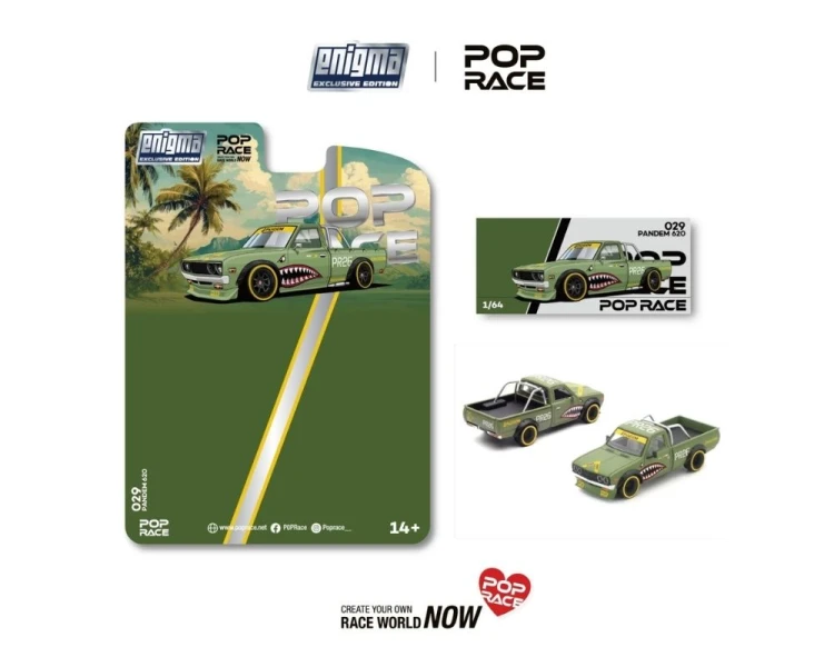 Pop Race Pandem Datsun 620 Fighter Green PRE029