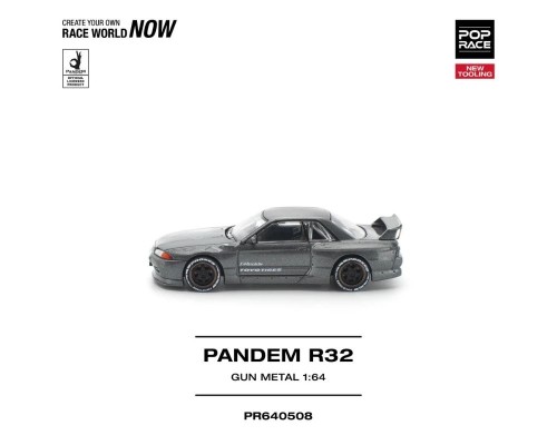 Pop Race Pandem Nissan R32 Gun Metal PR640508