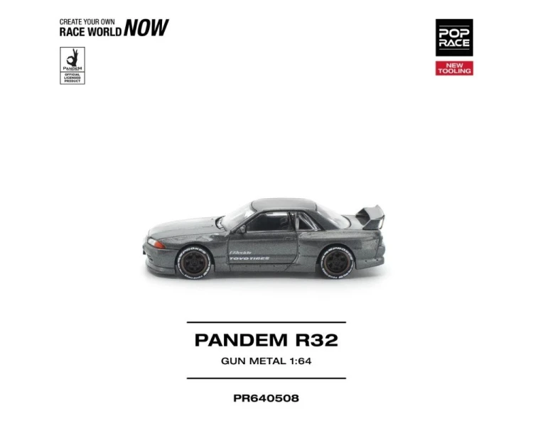 Pop Race Pandem Nissan R32 Gun Metal PR640508