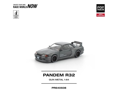 Pop Race Pandem Nissan R32 Gun Metal PR640508