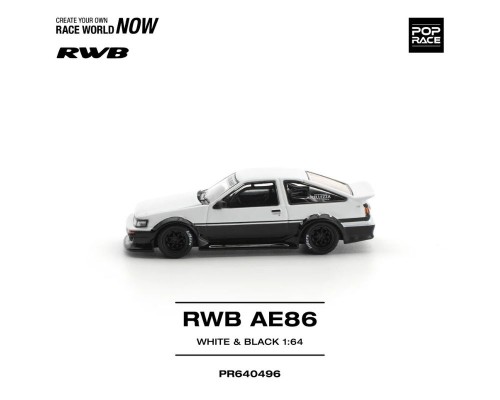 Pop Race Toyota RWB AE86 White Black PR640496