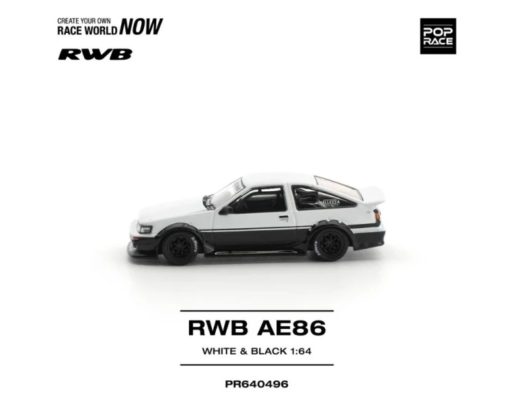 Pop Race Toyota RWB AE86 White Black PR640496