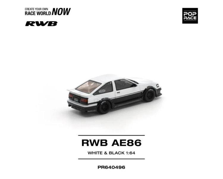 Pop Race Toyota RWB AE86 White Black PR640496
