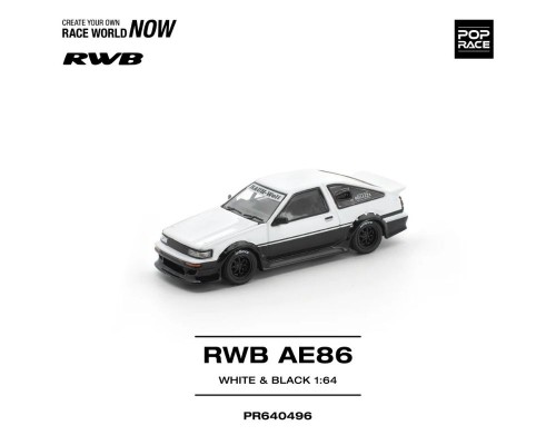 Pop Race Toyota RWB AE86 White Black PR640496