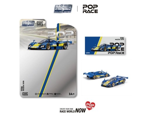 Pop Race Mazda 787B Racing Blue Yellow PRE036