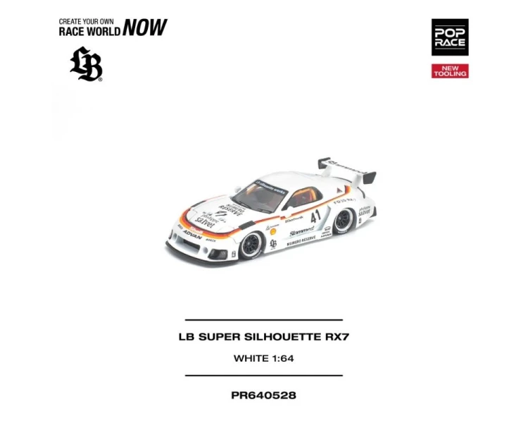 Pop Race LB Super Silhouette Mazda RX7 FD3S White PR640528