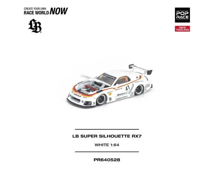 Pop Race LB Super Silhouette Mazda RX7 FD3S White PR640528