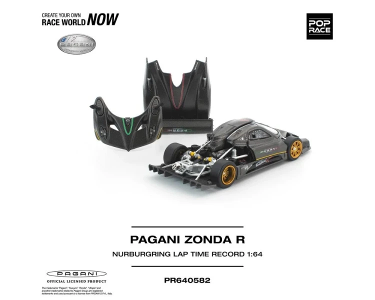 Pop Race Pagani Zonda R Nurburgring Lap Time Record Grey PR640582