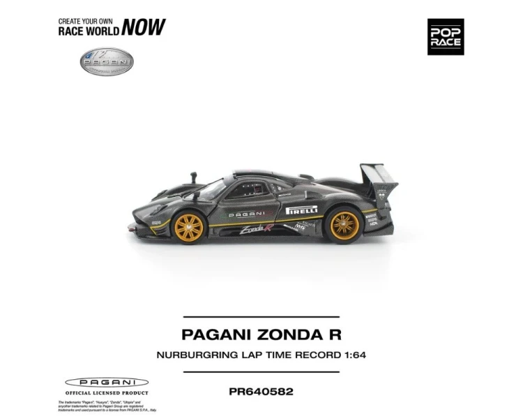 Pop Race Pagani Zonda R Nurburgring Lap Time Record Grey PR640582