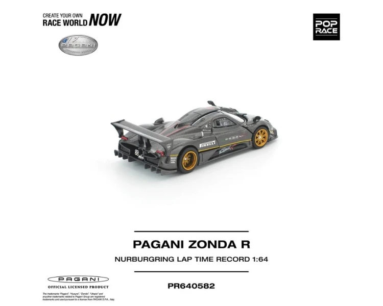 Pop Race Pagani Zonda R Nurburgring Lap Time Record Grey PR640582