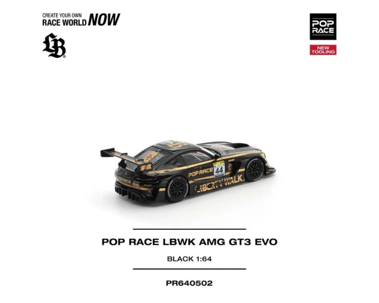 Pop Race LBWK Mercedes-Benz AMG GT3 EVO Black Gold PR640502