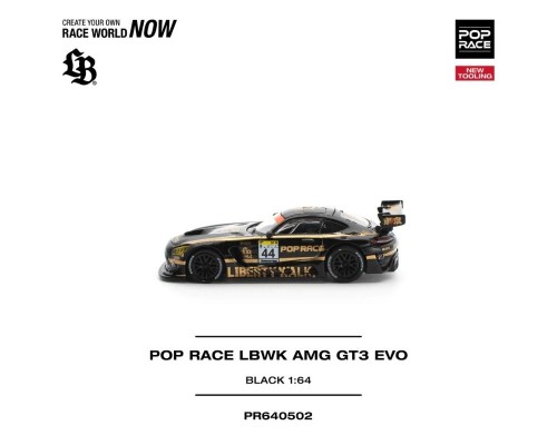 Pop Race LBWK Mercedes-Benz AMG GT3 EVO Black Gold PR640502