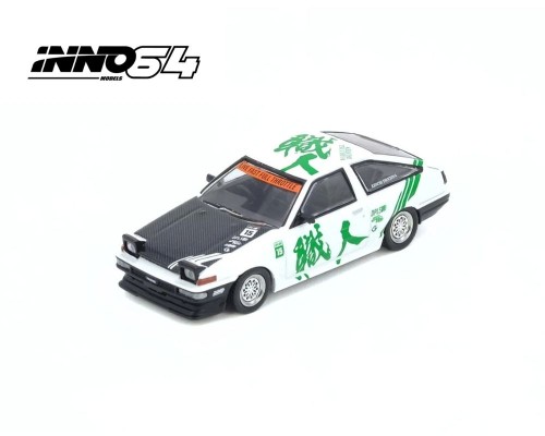 Inno64 Toyota Sprinter Trueno AE86 Keiichi Tsuchiya Limited Edition Green White IN64-AE86-KT