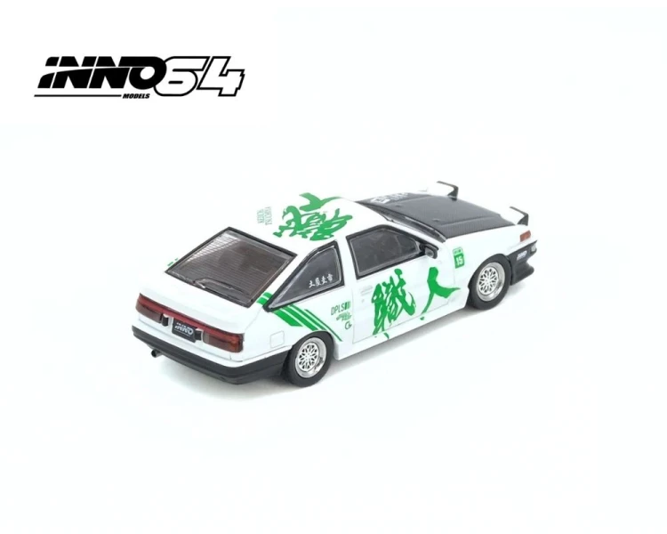 Inno64 Toyota Sprinter Trueno AE86 Keiichi Tsuchiya Limited Edition Green White IN64-AE86-KT