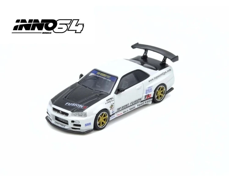 Inno64 Top Secret Nissan GT-R R34 White IN64-R34TS-WHI