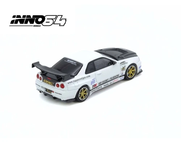 Inno64 Top Secret Nissan GT-R R34 White IN64-R34TS-WHI