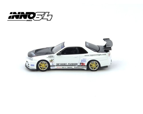 Inno64 Top Secret Nissan GT-R R34 White IN64-R34TS-WHI