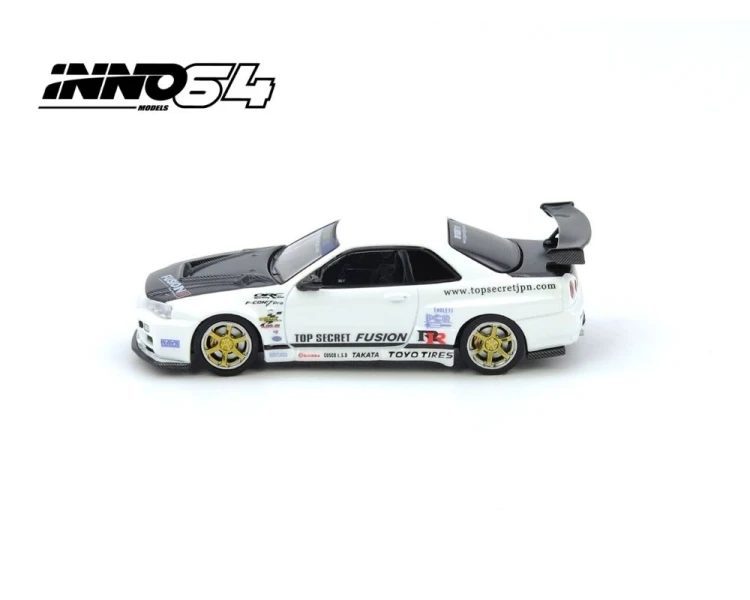 Inno64 Top Secret Nissan GT-R R34 White IN64-R34TS-WHI