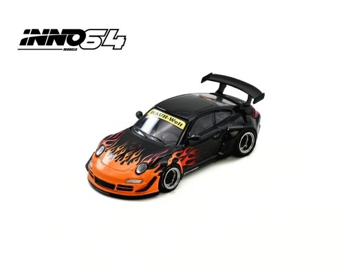 Inno64 Porsche RWB 997 Orange Burning Flame IN64-RWB997-OBF