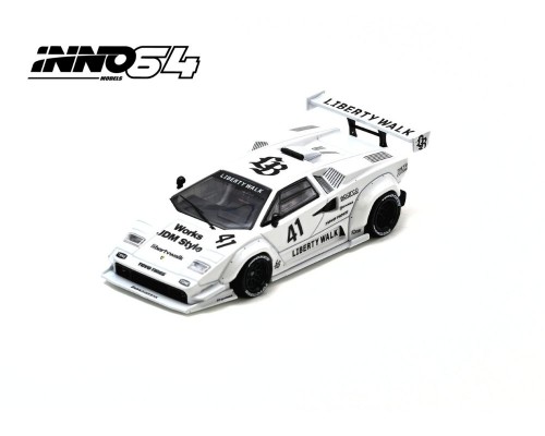 Inno64 Liberty Walk Lamborghini Countach White IN64-LBCOUNTACH-01