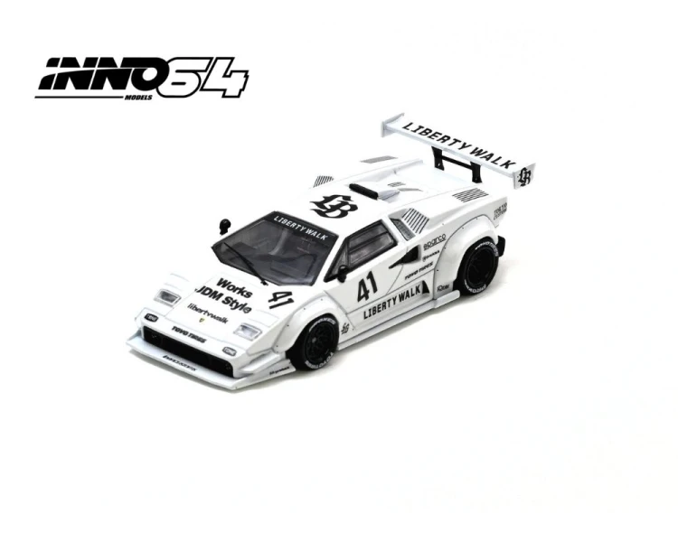 Inno64 Liberty Walk Lamborghini Countach White IN64-LBCOUNTACH-01