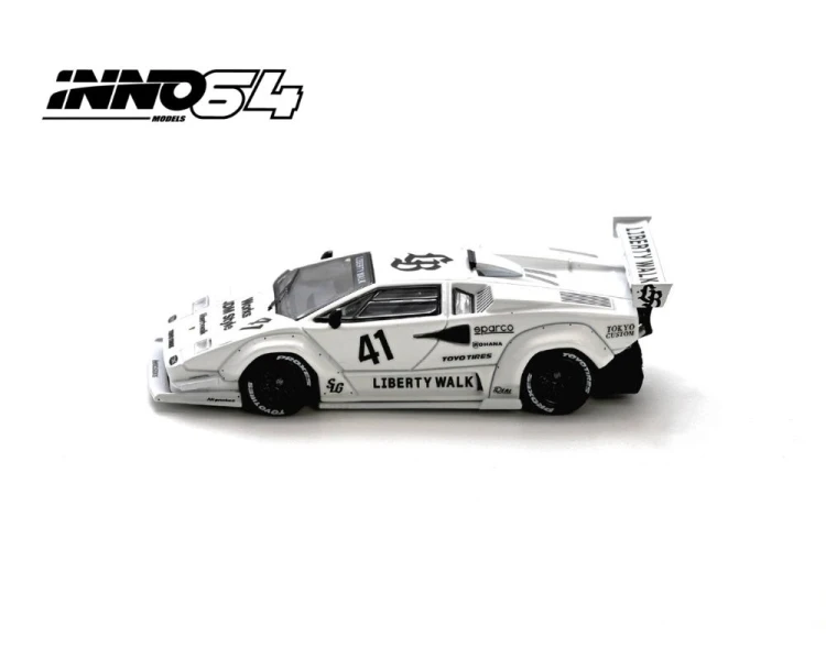 Inno64 Liberty Walk Lamborghini Countach White IN64-LBCOUNTACH-01