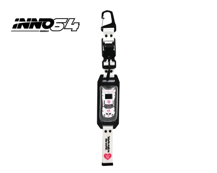 Inno64 x DStands LB-Silhouette Works Lamborghini Miura GT White Pink IN64-DSTANS-LB-MIURA-0