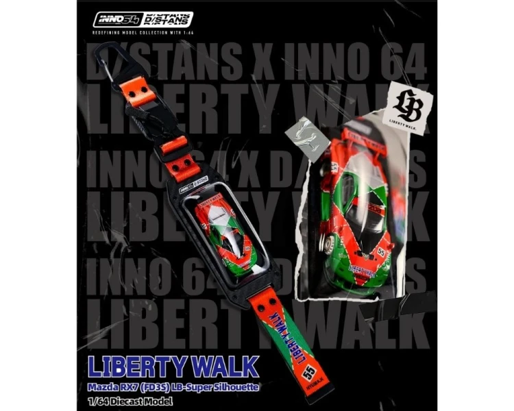 Inno64 x DStands LB-Super Silhouette Mazda RX7 FD3S Red Green IN64-DSTANDS-LB-FD3S