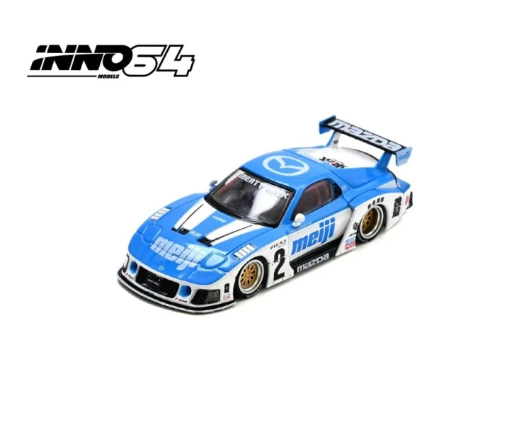 Inno64 Mazda RX7 FD3S LB-Super Silhouette Meiji Blue White IN64-LBWKRX7-10