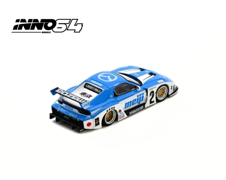 Inno64 Mazda RX7 FD3S LB-Super Silhouette Meiji Blue White IN64-LBWKRX7-10
