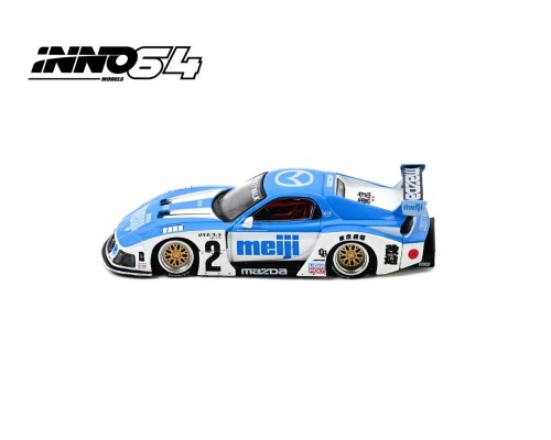 Inno64 Mazda RX7 FD3S LB-Super Silhouette Meiji Blue White IN64-LBWKRX7-10