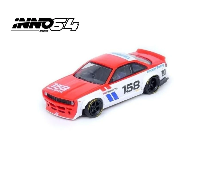 Inno64 Nissan Silvia S14 #158 Rocket Bunny Boss BWS Hyoukoya Red White IN64-S14B-BWS