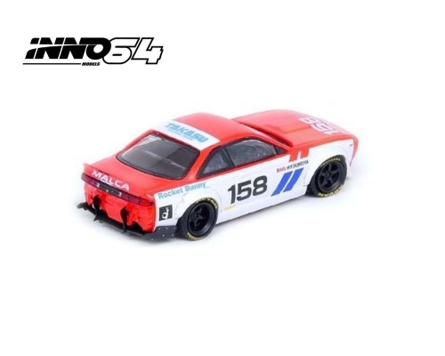 Inno64 Nissan Silvia S14 #158 Rocket Bunny Boss BWS Hyoukoya Red White IN64-S14B-BWS