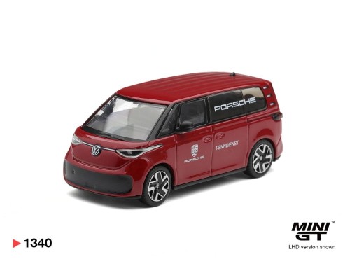 Mini GT #1340 Volkswagen ID Buzz Porsche Renndienst Red MGT01340