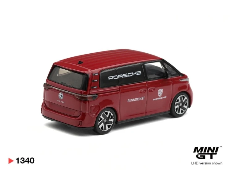 Mini GT #1340 Volkswagen ID Buzz Porsche Renndienst Red MGT01340