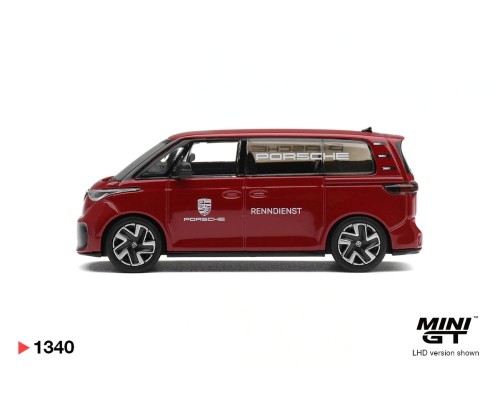 Mini GT #1340 Volkswagen ID Buzz Porsche Renndienst Red MGT01340