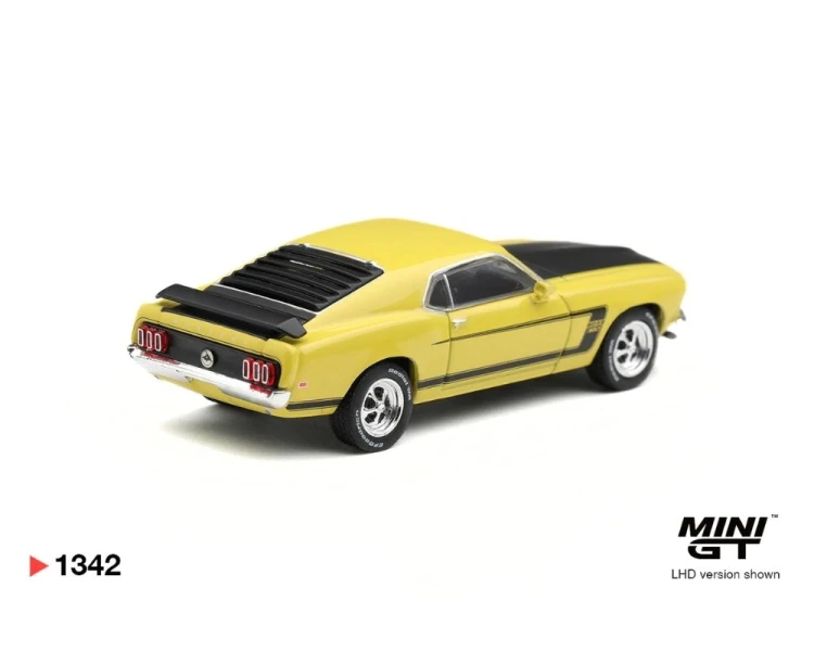 Mini GT #1342 Ford Mustang Boss 302 Bright Yellow MGT01342