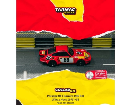 Tarmac Works Porsche 911 Carrera RSR 3.0 #58 24 Hrs LeMans T64S-024-75LM58