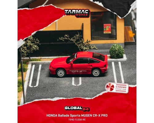 Tarmac Works Honda Ballade Sports Mugen CR-X Pro Red T64G-TL058-RE
