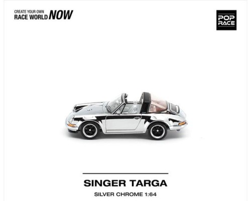 Pop Race Porsche Singer Targa Silver Metallic PR640526