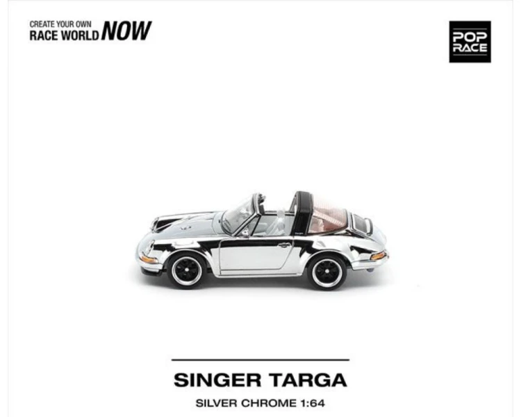 Pop Race Porsche Singer Targa Silver Metallic PR640526