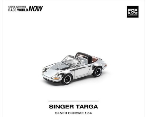 Pop Race Porsche Singer Targa Silver Metallic PR640526