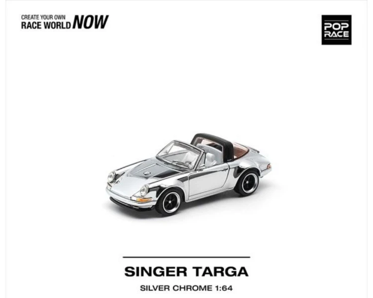 Pop Race Porsche Singer Targa Silver Metallic PR640526