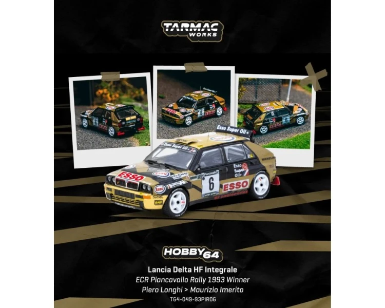 Tarmac Works Lancia Delta HF Integrale #6 ECR Piancavallo Rally Winner T64-049-93PIR06