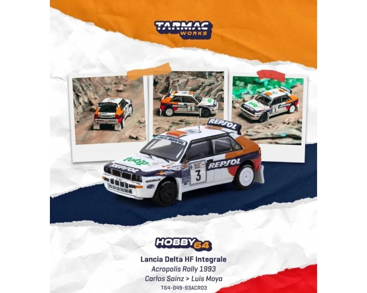 Tarmac Works Lancia Delta HF Integrale White Acropolis Rally T64-049-93ACR03