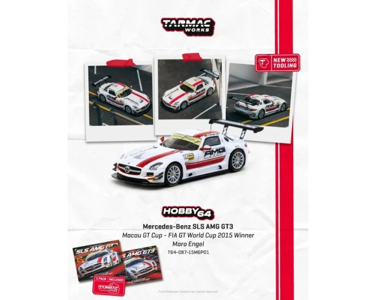 Tarmac Works Mercedes-Benz SLS AMG GT3 Macau GT Cup Winner T64-087-15MGP01