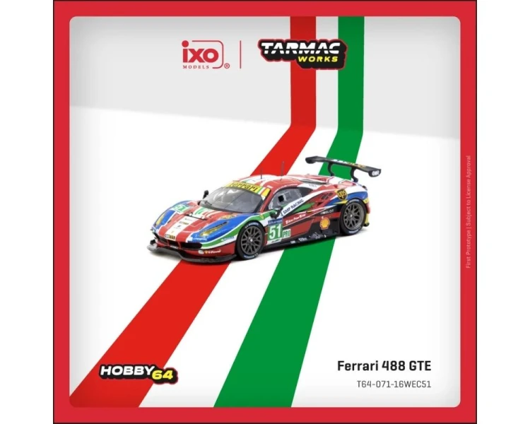 Tarmac Works Ferrari 488 GTE #51 24 Hrs LeMans T64-071-16WEC51