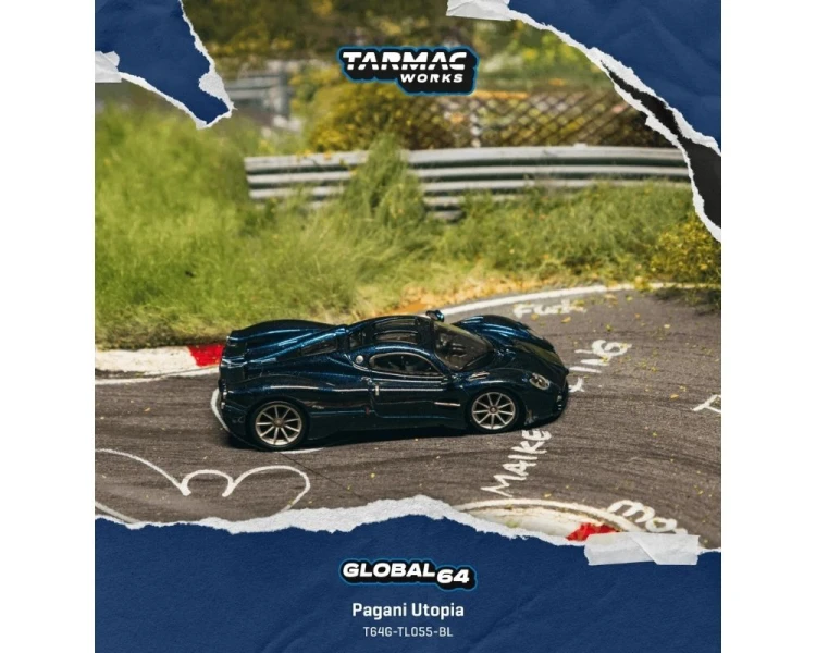 Tarmac Works Pagani Utopia Blue Metallic T64G-TL055-BL